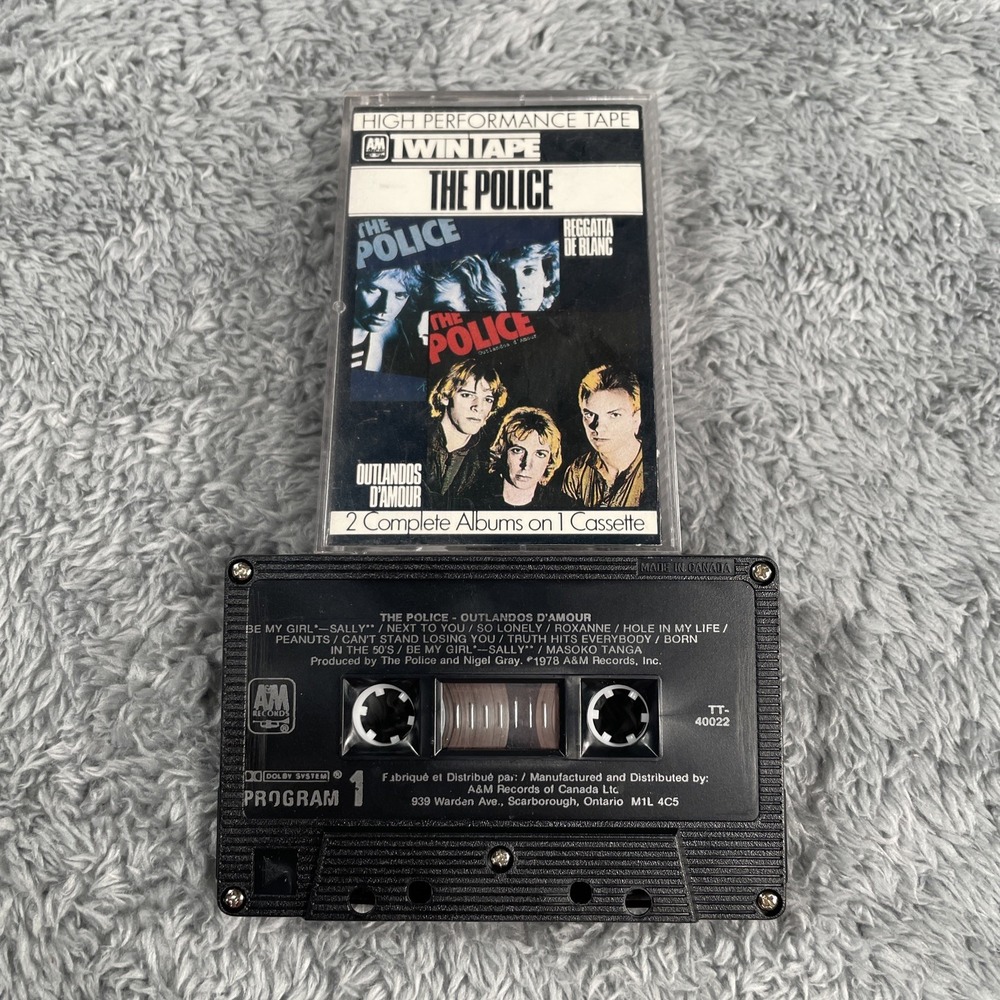 The Police Outlandos / Reggatta A&M Twin Tape TT40022 Rare Vintage Cassette